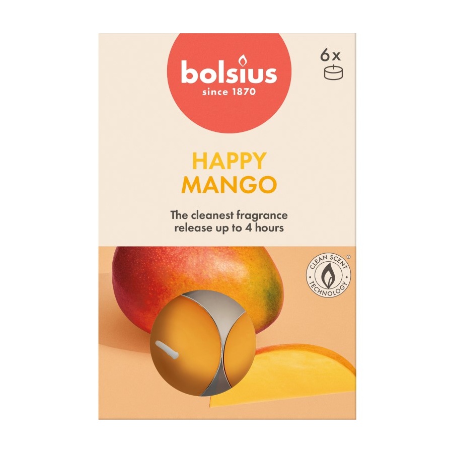 Čajové svíčky - Čajová vonná svíčka BOLSIUS Mango 6ks