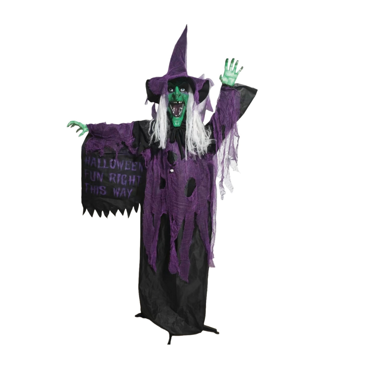 Halloween - Čarodejnice HALLOWEEN s LED se zvukem a pohybem