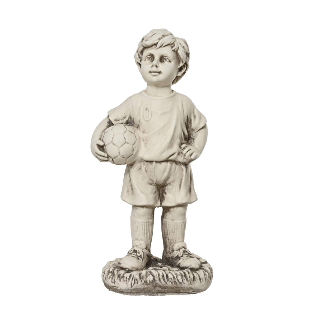 Dekorační figurky postav - Chlapec stojící s míčem z polymagnesia 49cm