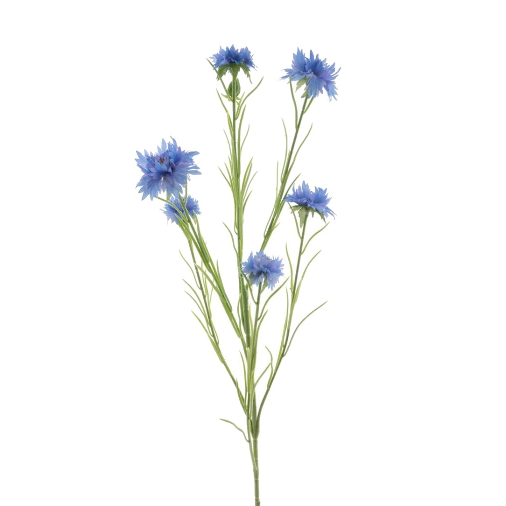 Letní umělé květiny - Chrpa JAMES řezaná umělá sv.modrá 90cm