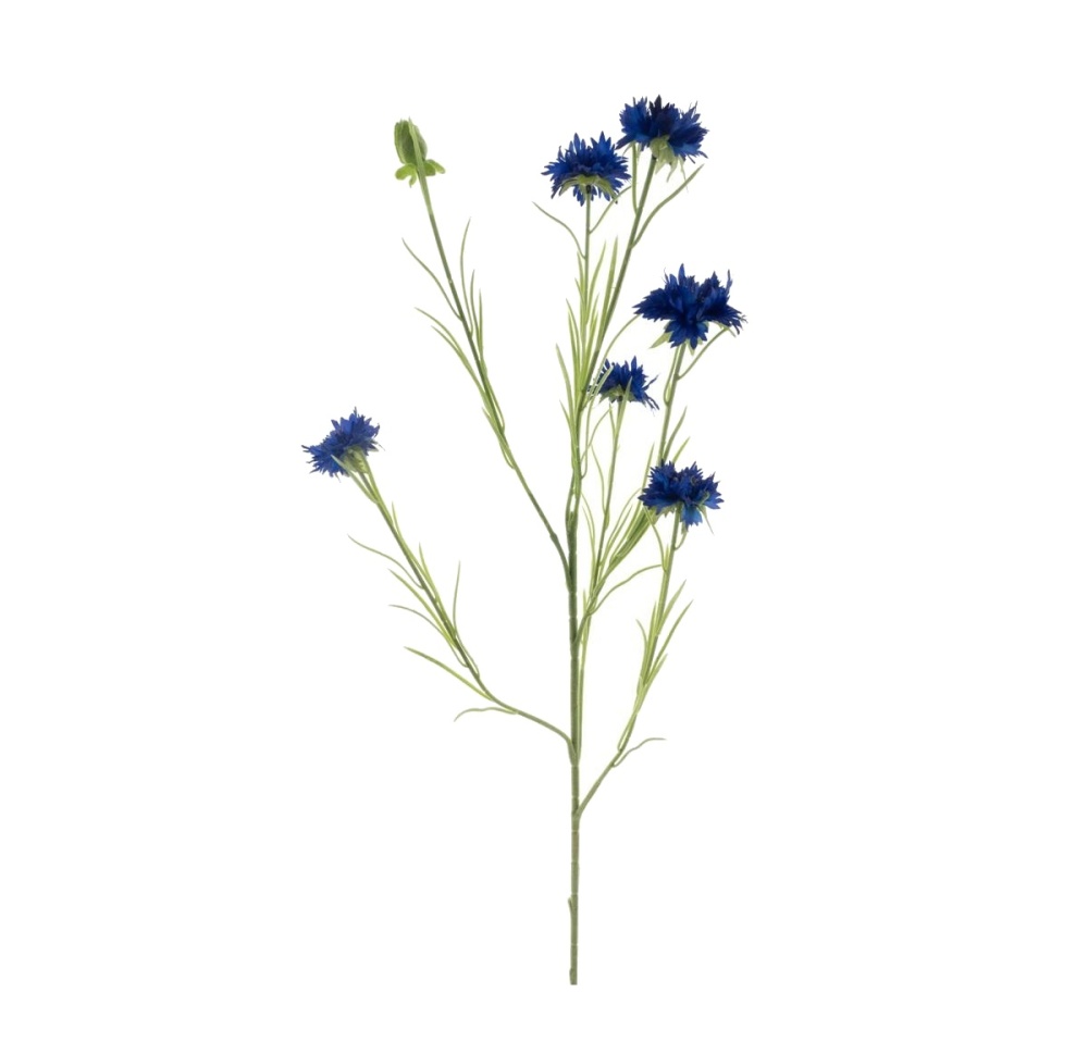 Letní umělé květiny - Chrpa JAMES řezaná umělá tm.modrá 90cm