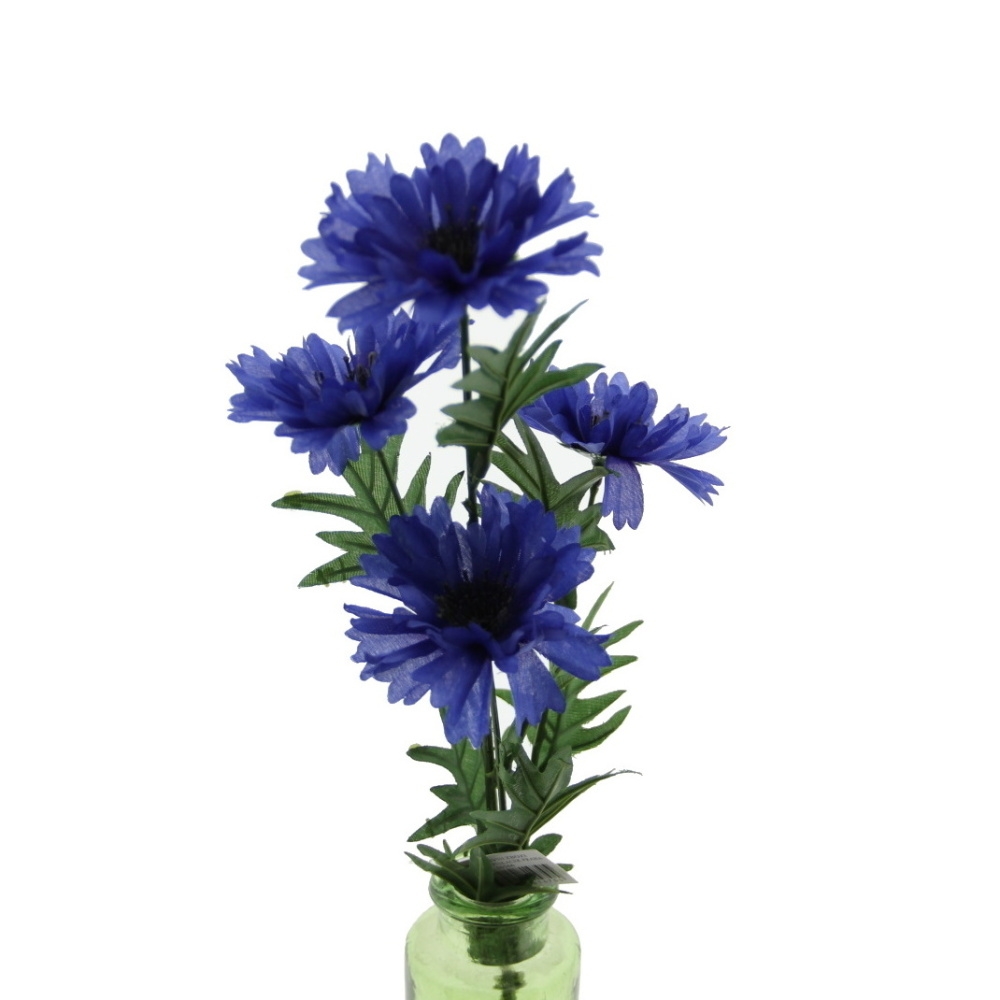 Letní umělé květiny - Chrpa umělá modrá 60cm