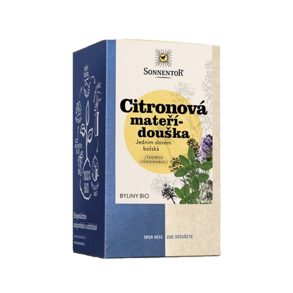 Nápoje - Citronová mateřídouška bylinný čaj BIO porcovaný 18x1g Sonnentor