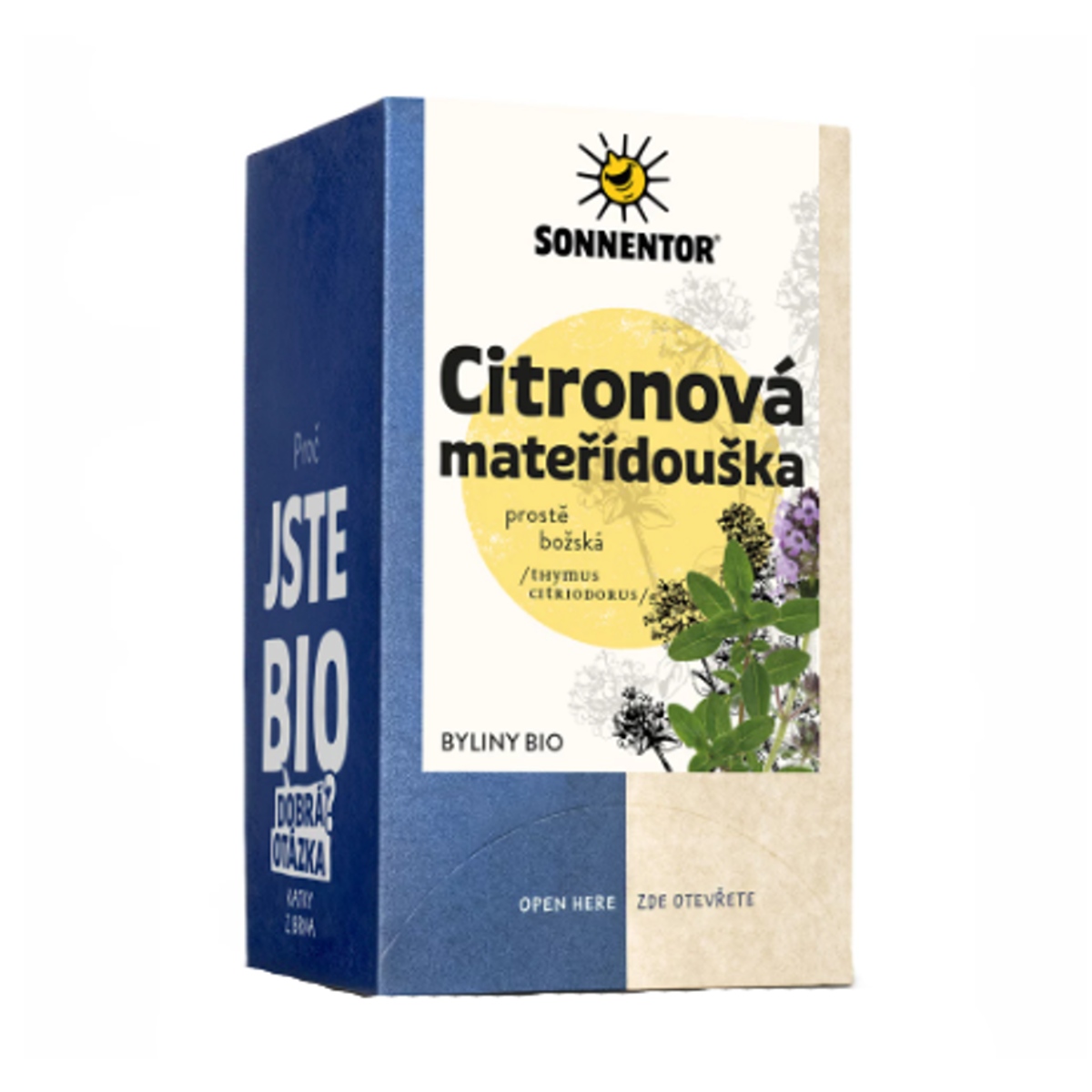 Nápoje - Citronová mateřídouška bylinný čaj BIO porcovaný 18x1g Sonnentor