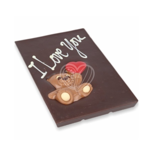 Čokoládové pochoutky - Čokoláda hořká I LOVE YOU Medvěd CHOCOTOPIA 115g