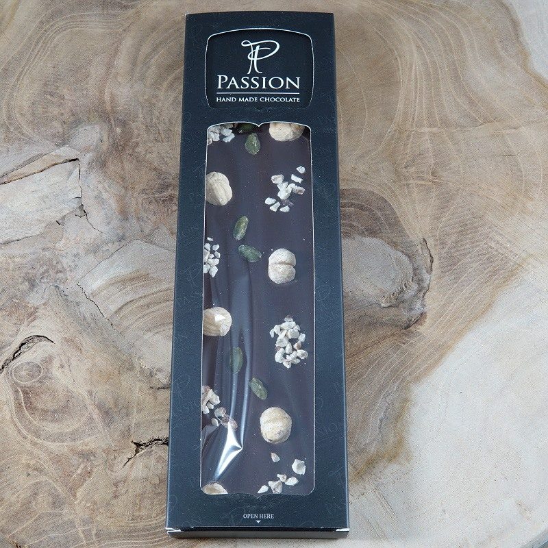 Čokoládové pochoutky - Čokoláda PASSION tmavá - ořechy, pistácie 100g