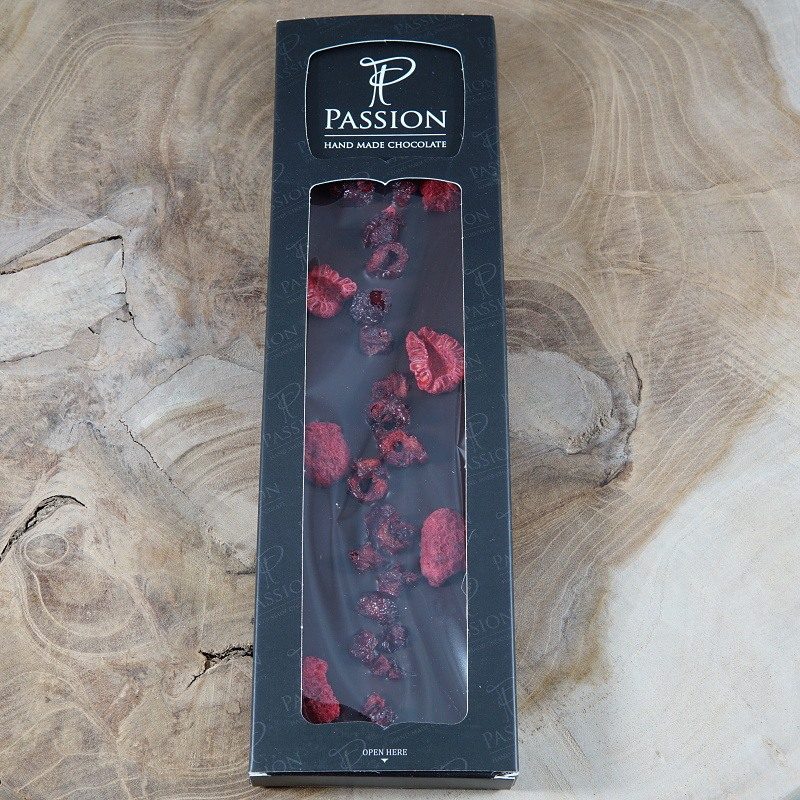Čokoládové pochoutky - Čokoláda PASSION tmavá třešeň, malina 100g