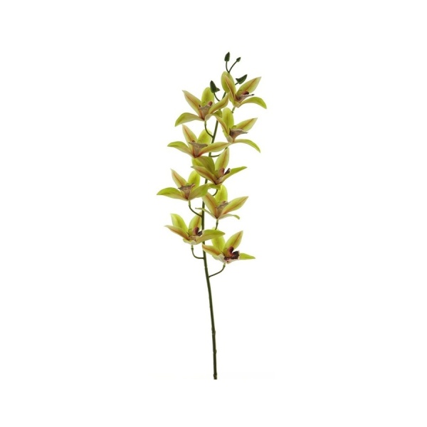 Celoroční umělé květiny - Cymbidium STAR řezané umělé zelené 83cm