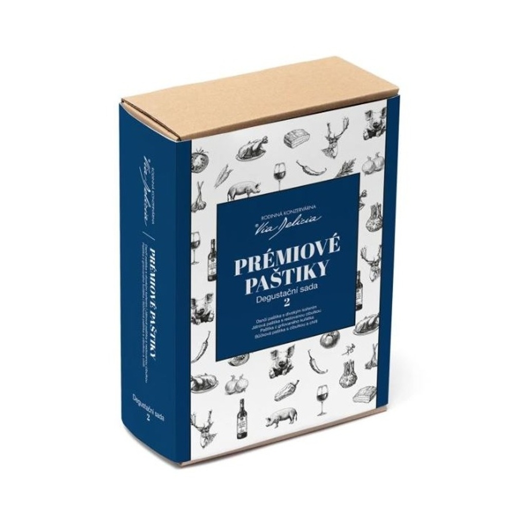 Masa a paštiky - Dárková sada paštik - dančí, kuřecí, játrová, bůčková 4x50g