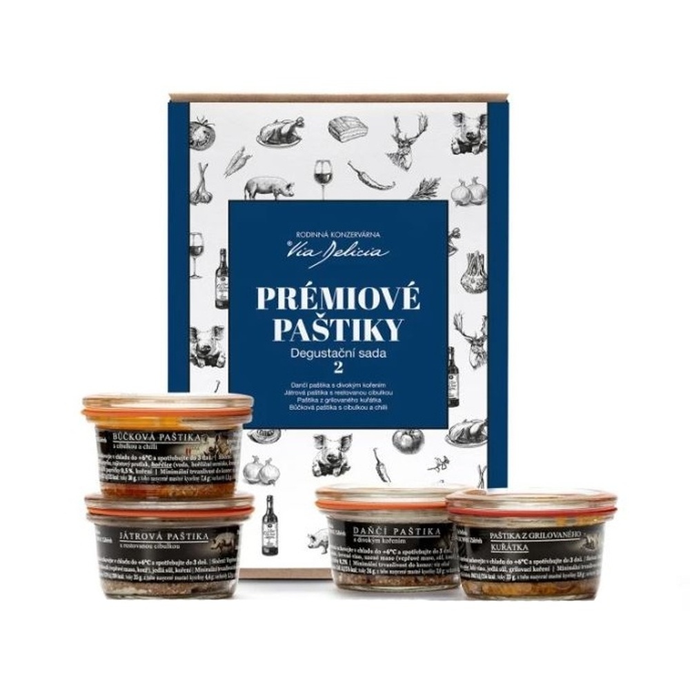 Dárková sada paštik - dančí, kuřecí, játrová, bůčková 4x50g-0