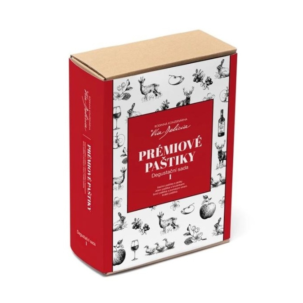 Masa a paštiky - Dárková sada paštik - jelení, kachní, srnčí, králičí 4x50g