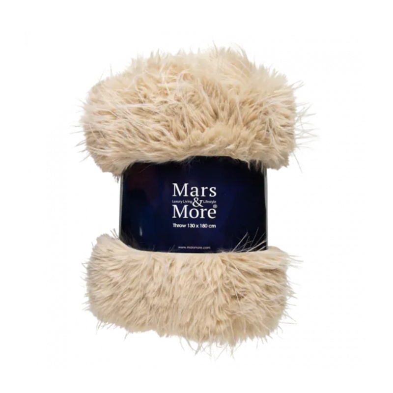 Polštáře a deky - Deka plyšová béžová 130x180cm