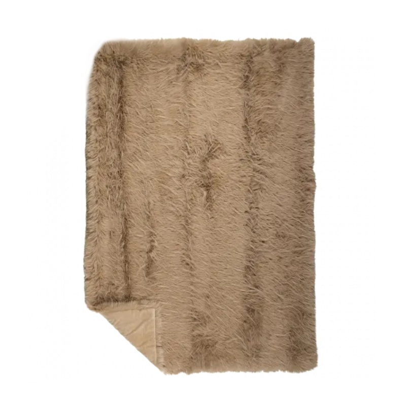 Deka plyšová sv.hnědá 130x180cm-0