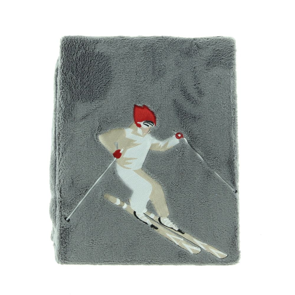 Polštáře a deky - Deka PRIME RICAMOTO s lyžařem polyesterová 150x200cm