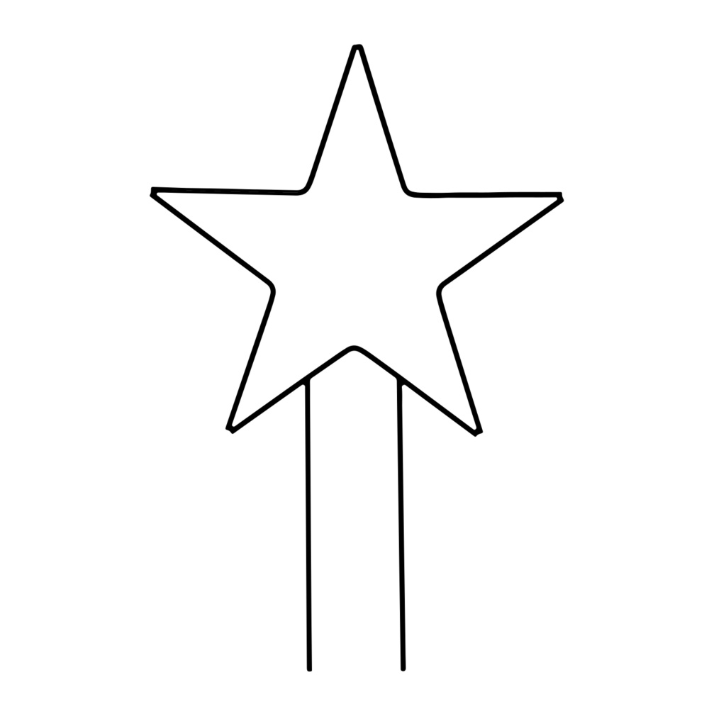 Dekorace - Dekorace hvězda BANDAMA zápich kovová 106cm