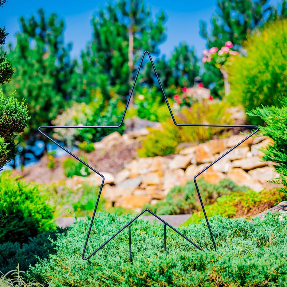 Dekorace hvězda BANDAMA zápich kovová 106cm-0