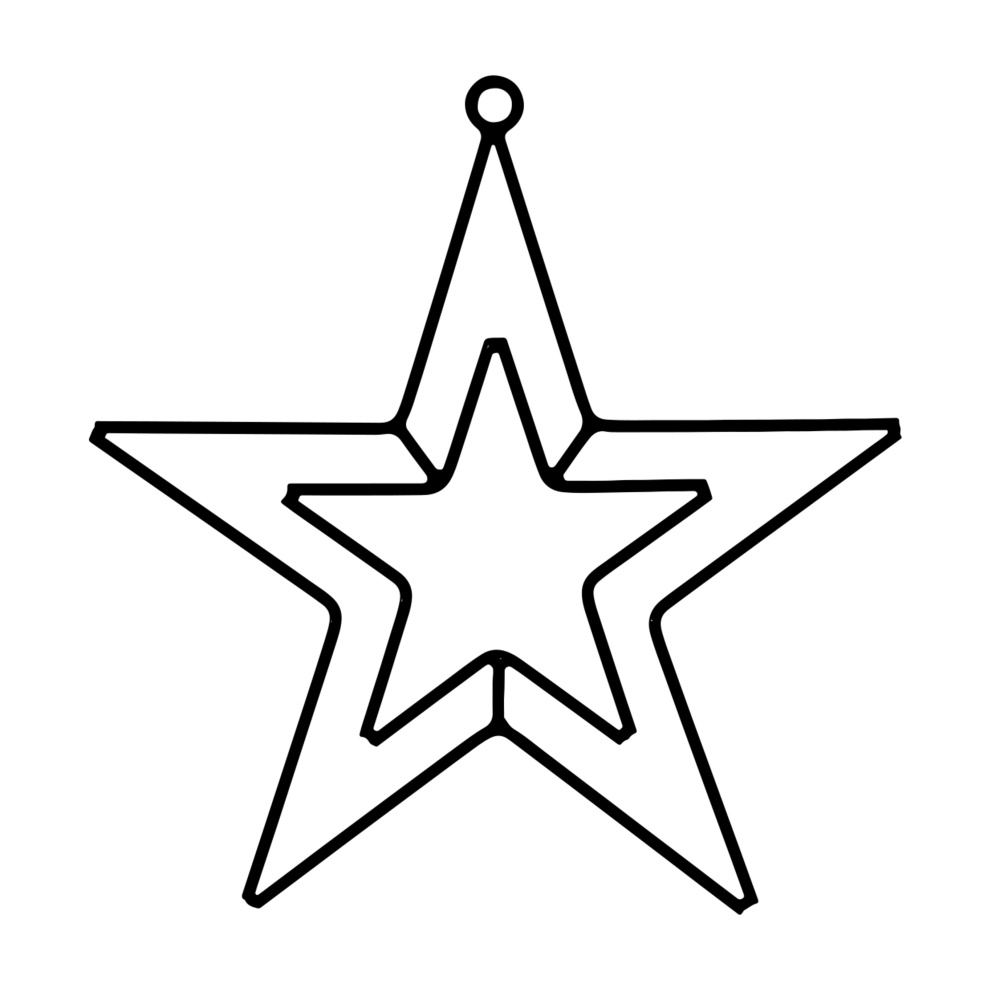 Dekorace - Dekorace hvězda KAGERA závěsná kovová 58cm