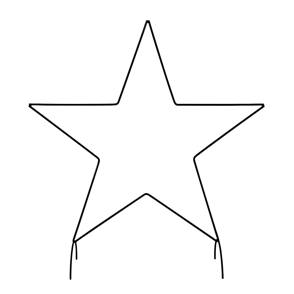 Dekorace - Dekorace hvězda NOAH na nohách kovová 150cm