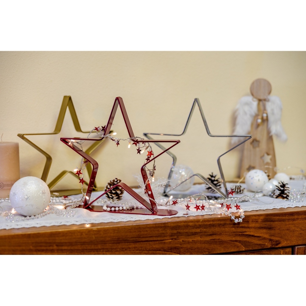 Dekorace hvězda SALOUM kovová 30cm-0