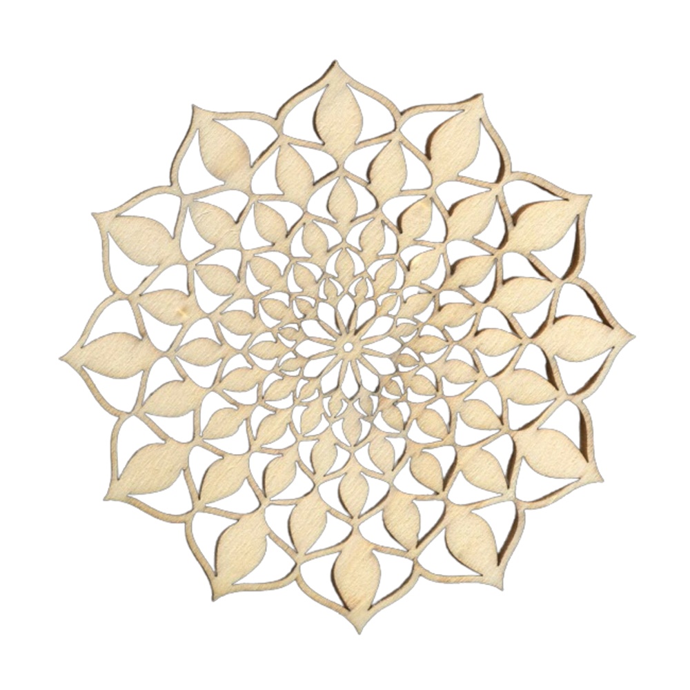 Dřevěné a proutěné dekorace - Dekorace k vymalování dřevěná mandala 20cm