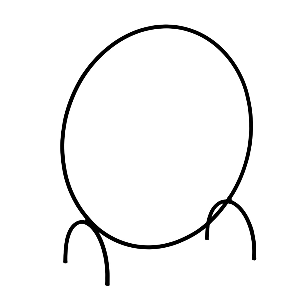 Dekorace - Dekorace kruh RUAHA na nohách kovový 50/90cm