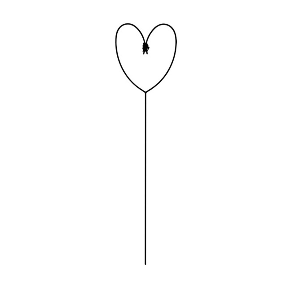 Opory VATAX - Dekorace srdce DERVENT zápich kovové černé 165cm