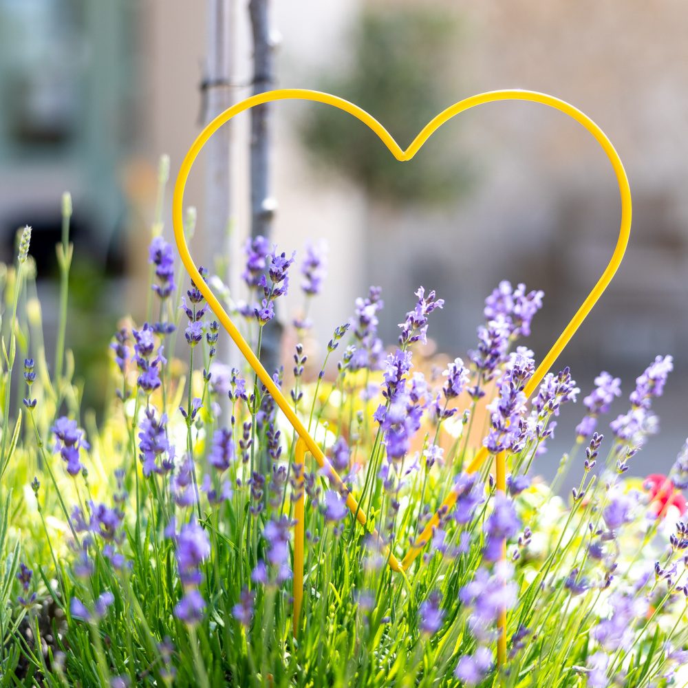 Dekorace srdce FINDERS zápich kovové černé 55/60/80cm-2