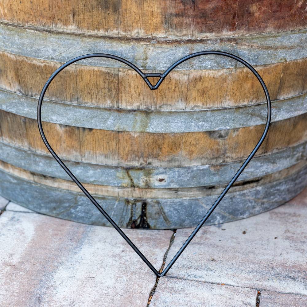 Dekorace srdce LACHLAN kovvové černé 30/40cm-0