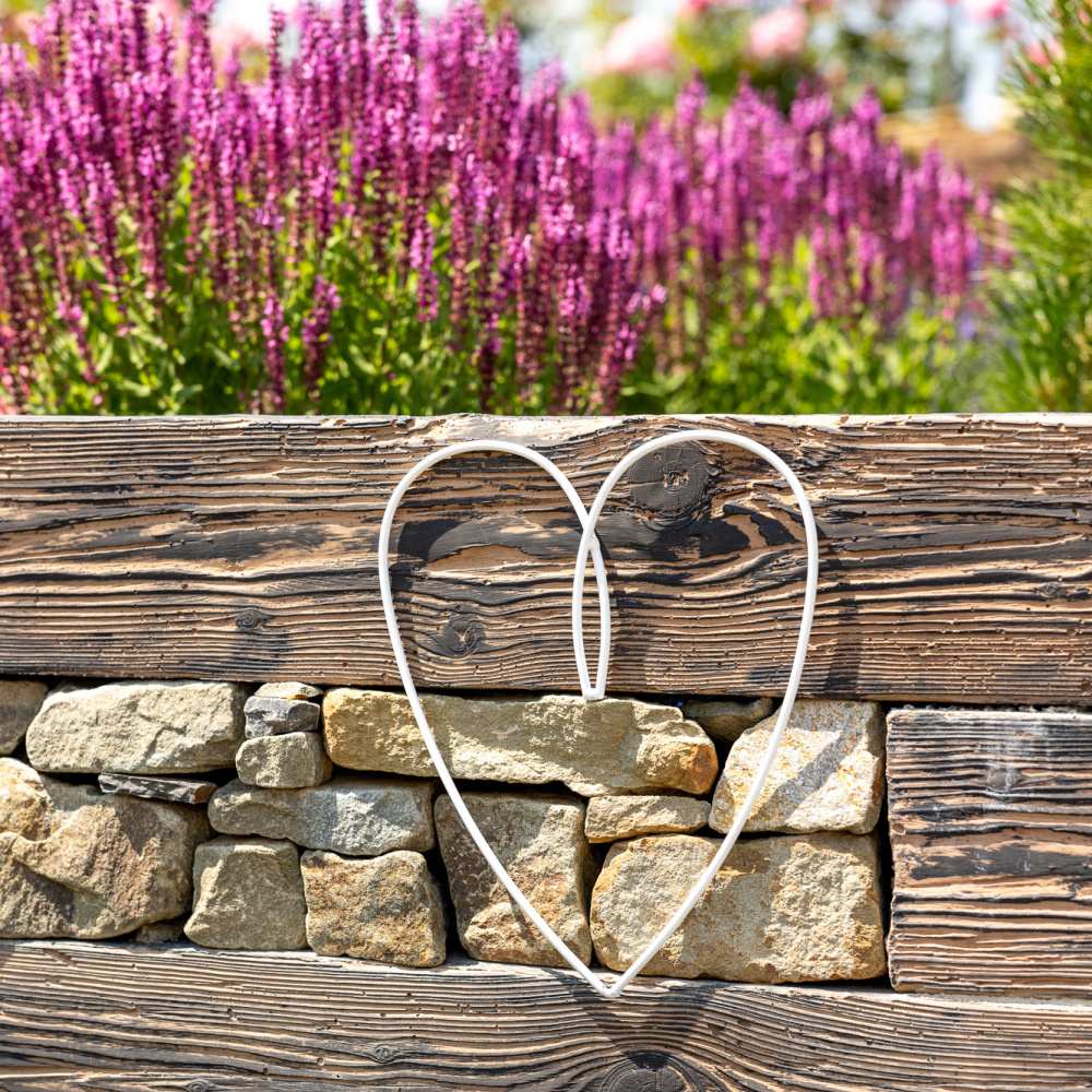 Dekorace srdce MURRAY kovové černé 25/30cm-0
