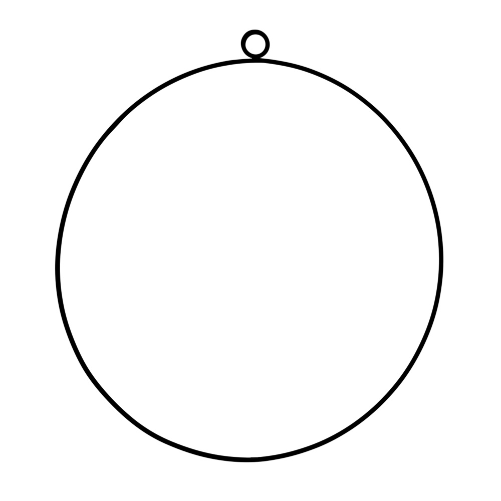 Dekorace - Dekorace závěsný kruh FORTESCUE kovový 30/50/70/90cm