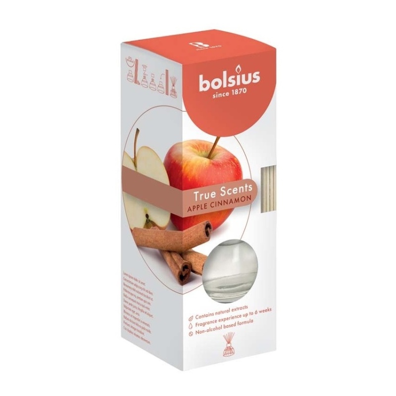 Difuzéry Bolsius - Difuzér stébla BOLSIUS Apple Cinnamon 45ml