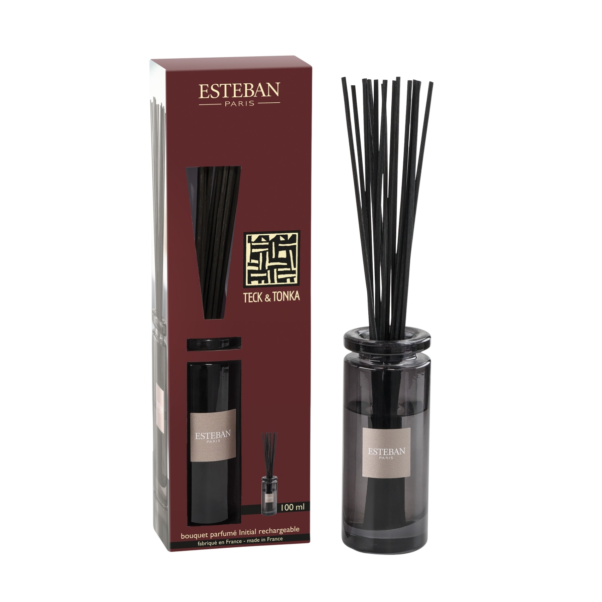 Difuzéry - Difuzér stébla ESTEBAN CLASSIC Teck & Tonka 100ml