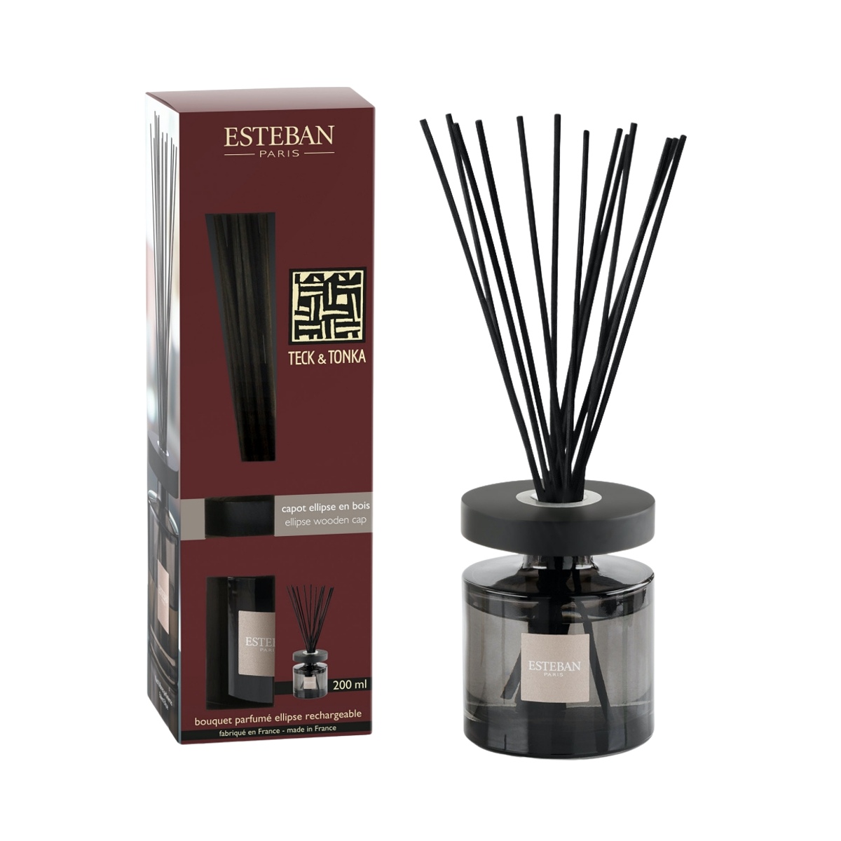 Difuzéry - Difuzér stébla ESTEBAN CLASSIC Teck & Tonka 200ml
