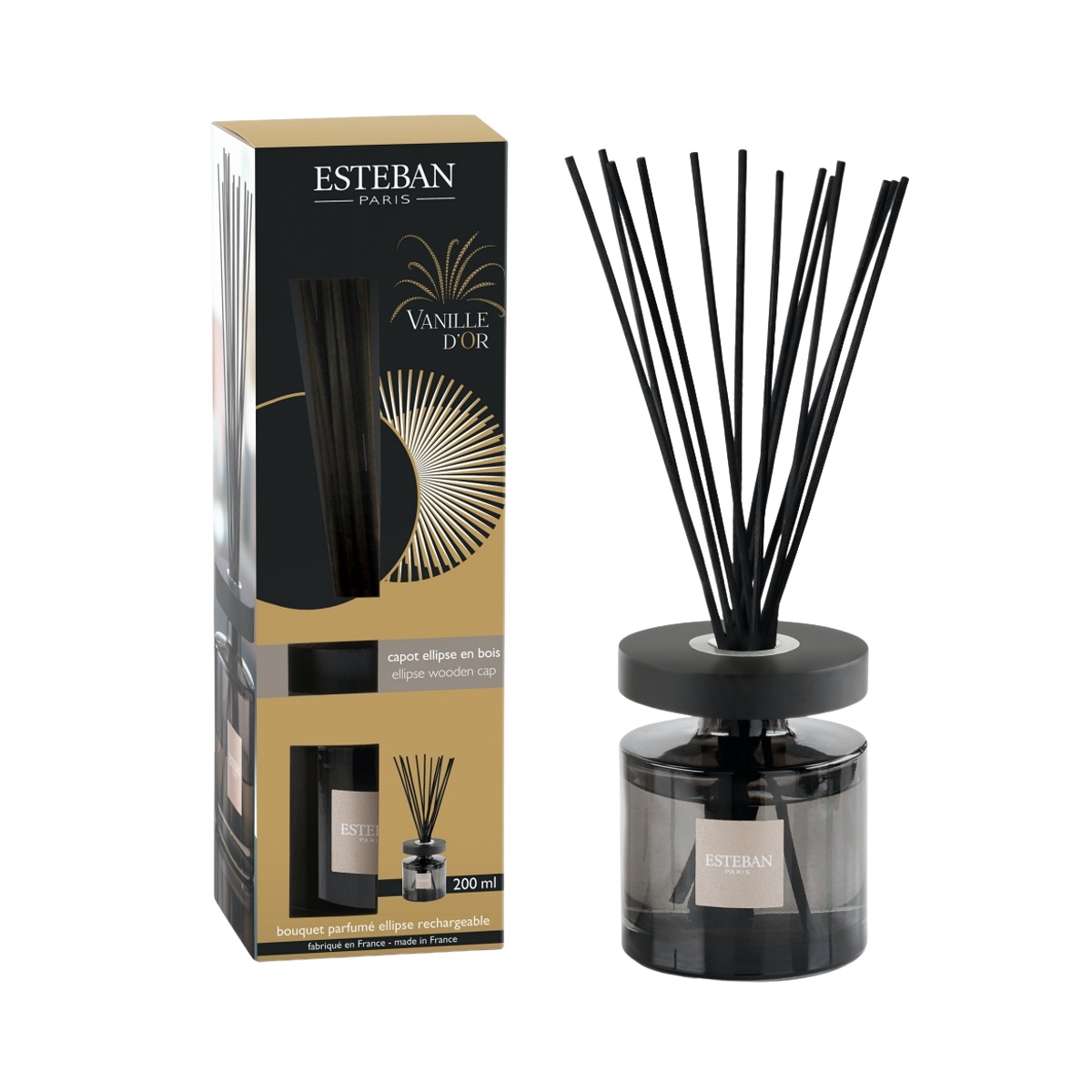 Difuzéry - Difuzér stébla ESTEBAN CLASSIC Vanille dOr 200ml