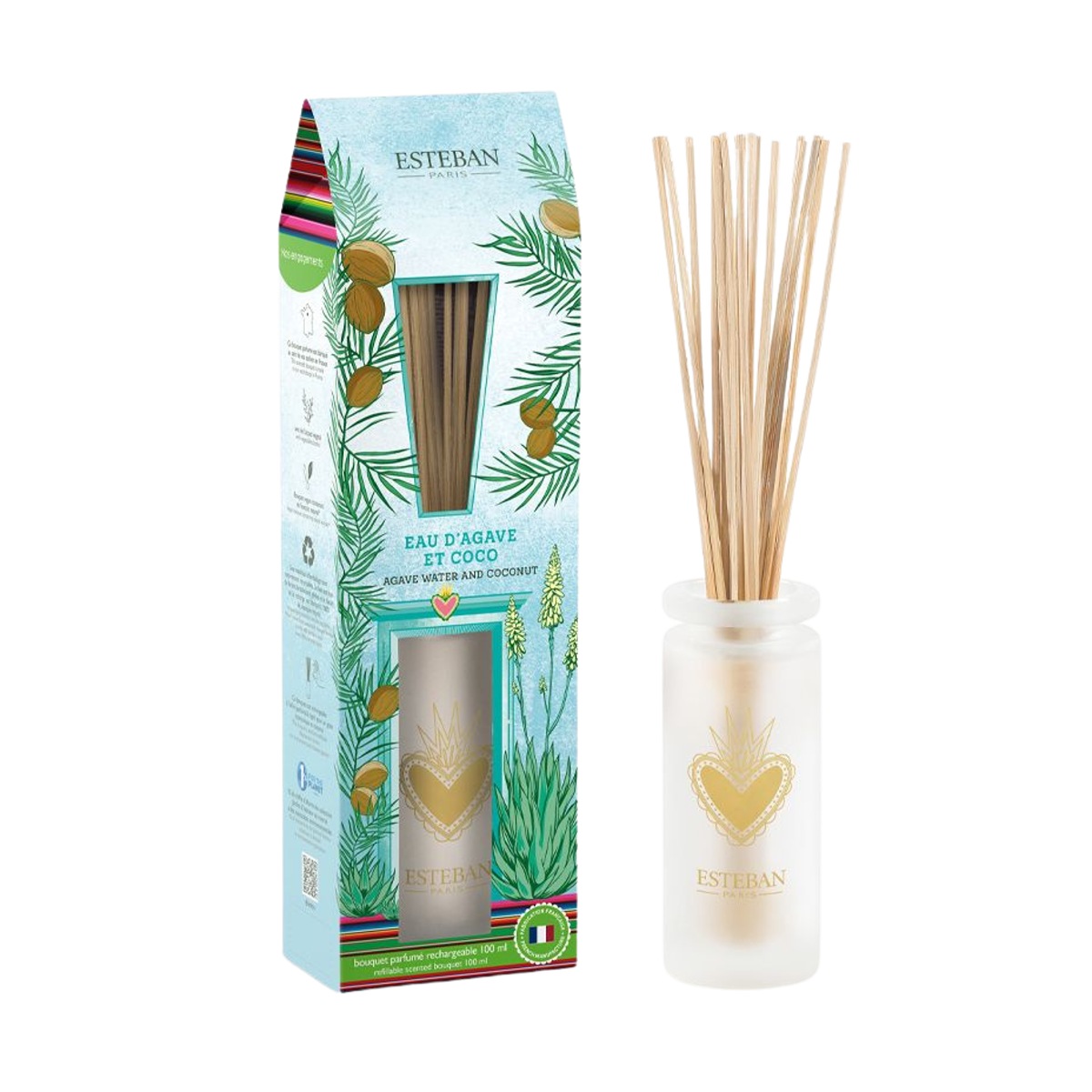 Difuzéry Esteban Parfums - Difuzér stébla ESTEBAN NATURE Agave Water & Coconut 100ml