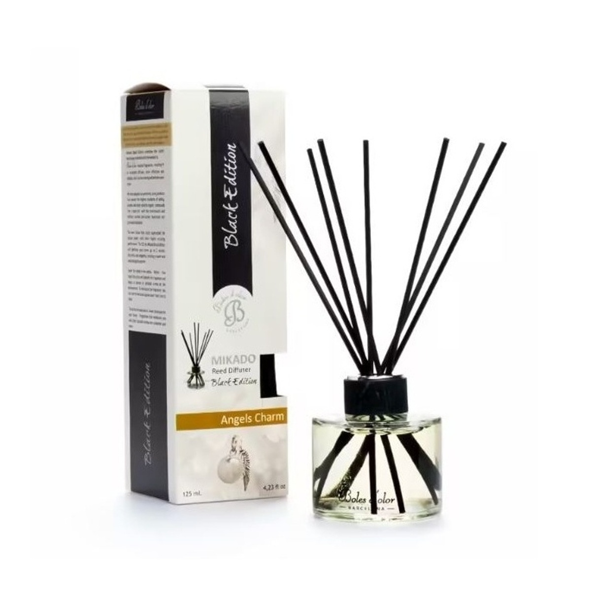 Difuzéry - Difuzér stébla MIKADO BLACK EDITION Angels Charm 125ml