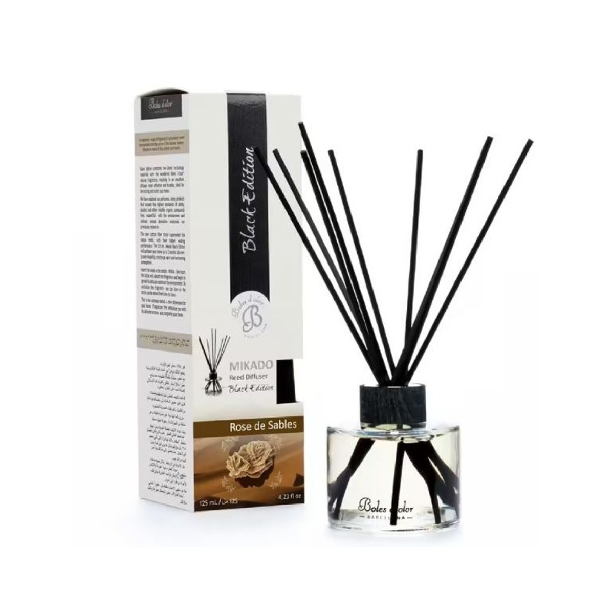 Difuzéry - Difuzér stébla MIKADO BLACK EDITION Rose de Sables 125ml