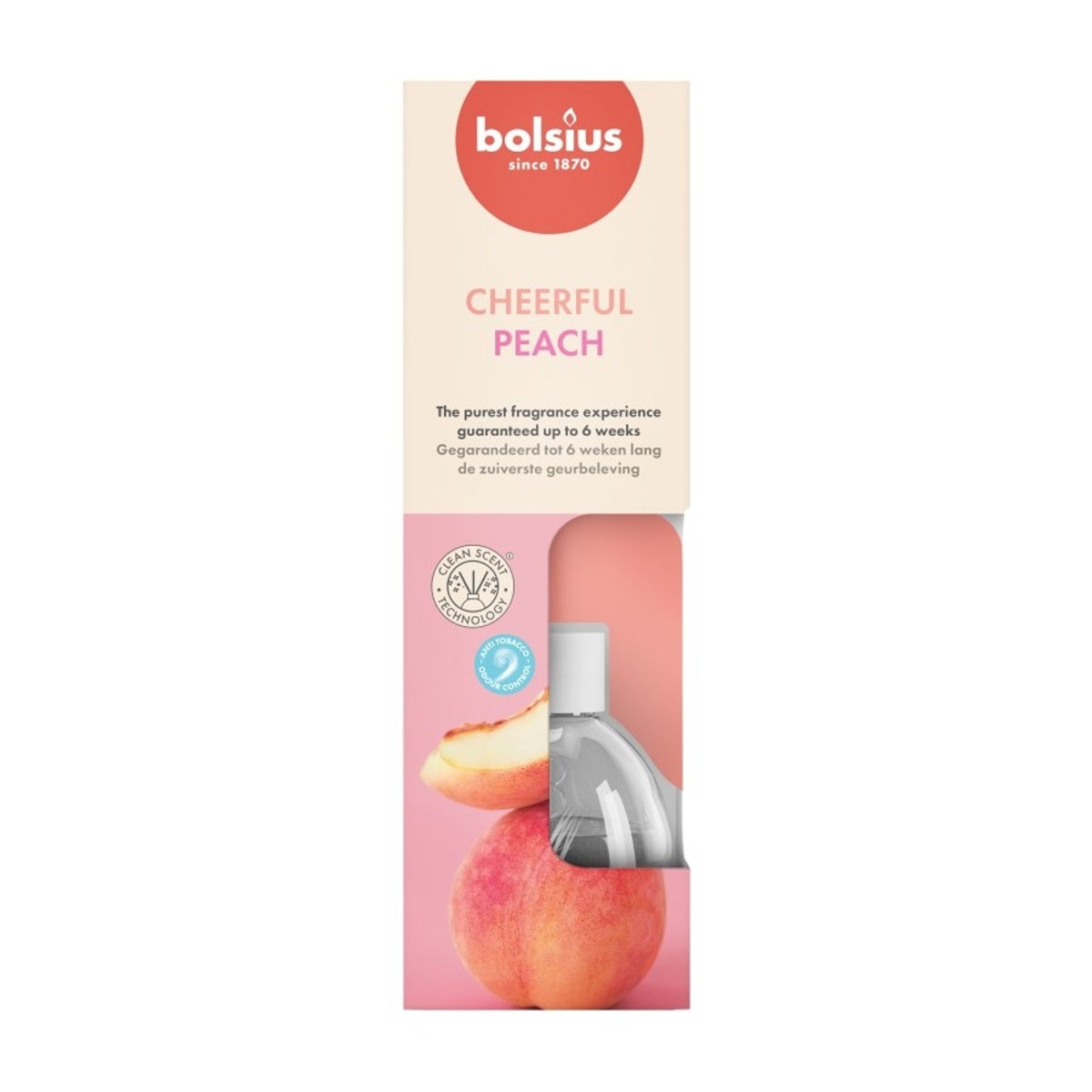 Difuzéry Bolsius - Difuzér stébla TRUE SCENTS BOLSIUS Peach 60ml