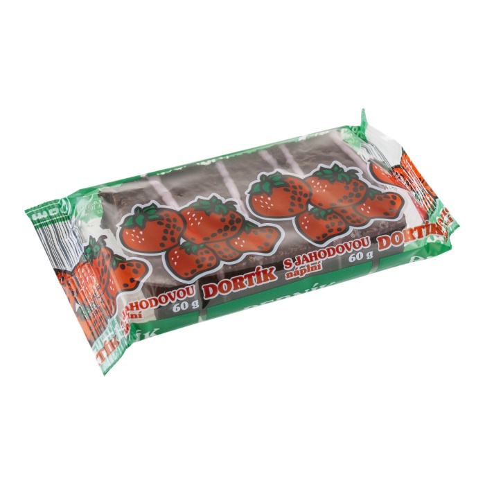 Sladké pochoutky - Dortík s jahodovou náplní 60g