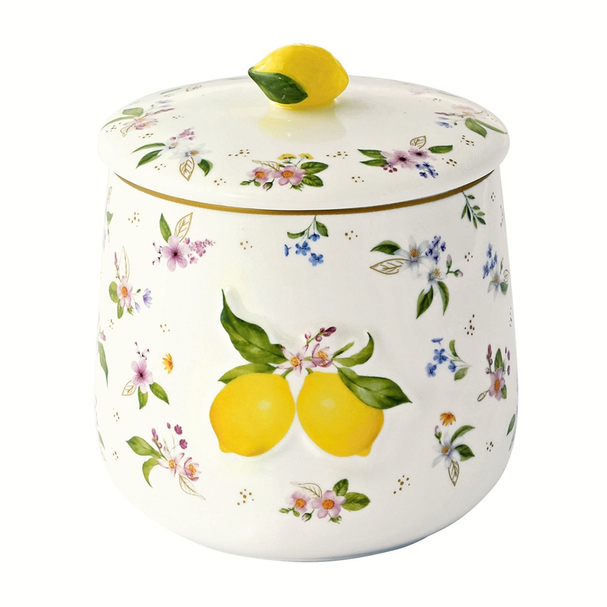 Kuchyňské dózy - Dóza na sušenky FANCY FRUIT z porcelánu 15cm