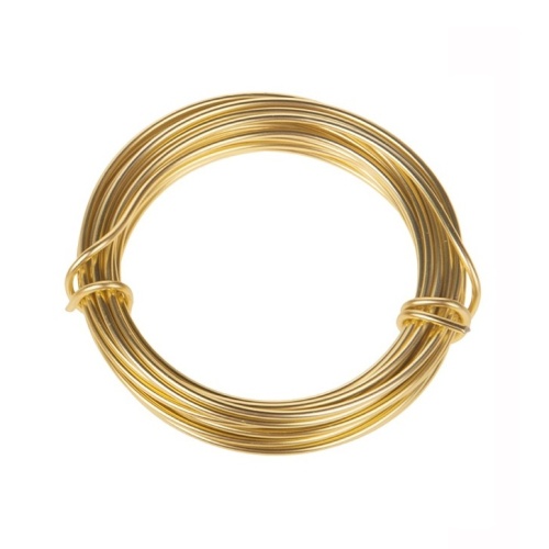 Aranžérské dráty - Drát dekorační 2mm zlatá 5m