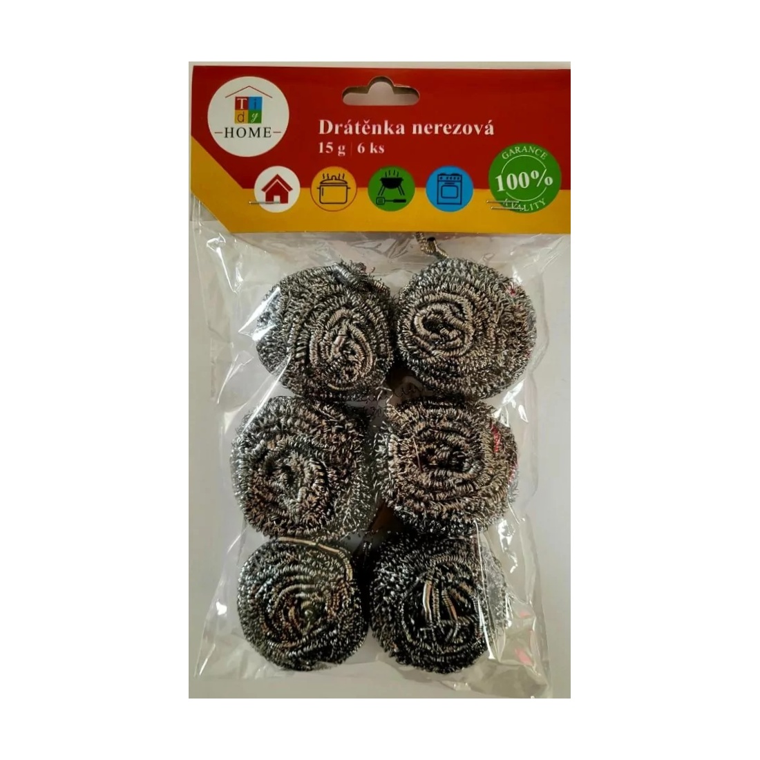 Domácí potřeby - Drátěnka nerezová 6ks
