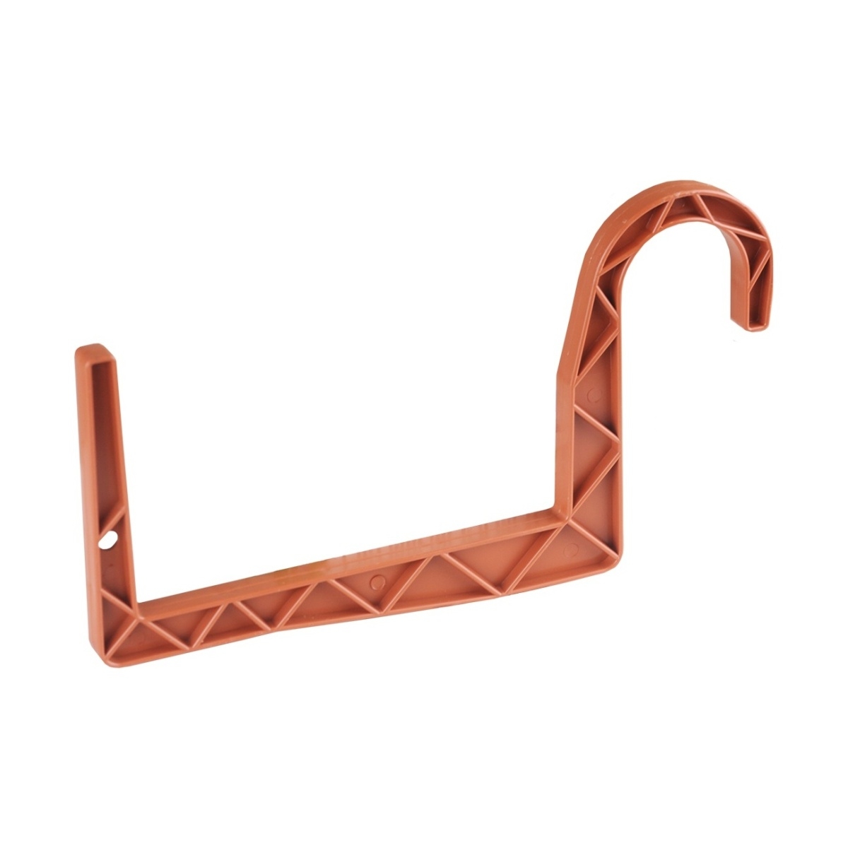 Držáky a háky na truhlíky - Držák na truhlík plastový S  pro balkony terakotový 15cm