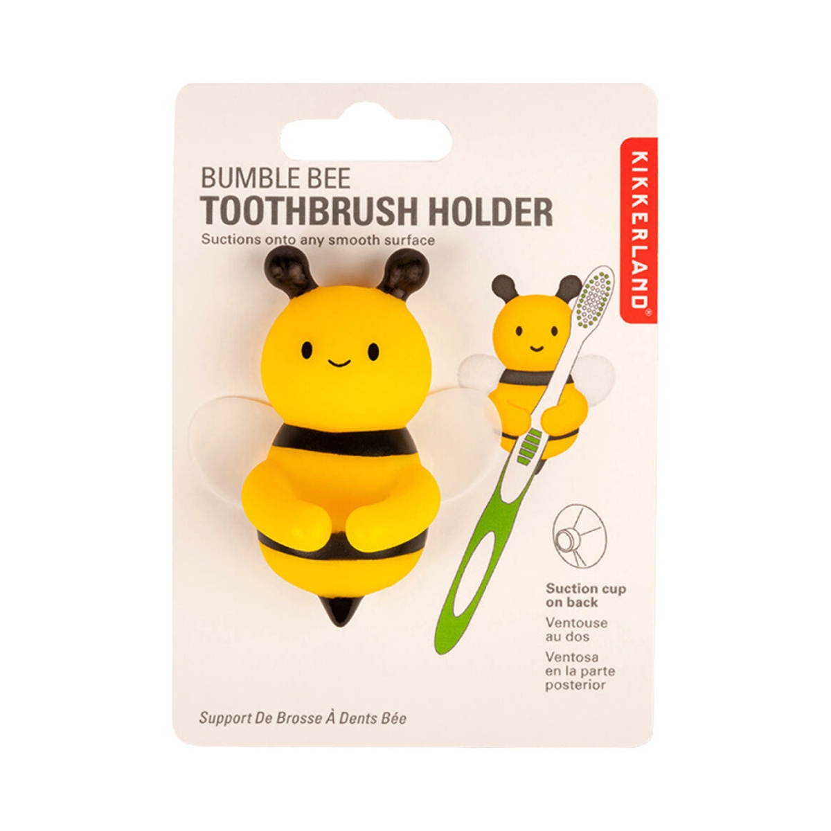 Domácí potřeby - Držák na zubní kartáček s přísavkou včela 6,75cm