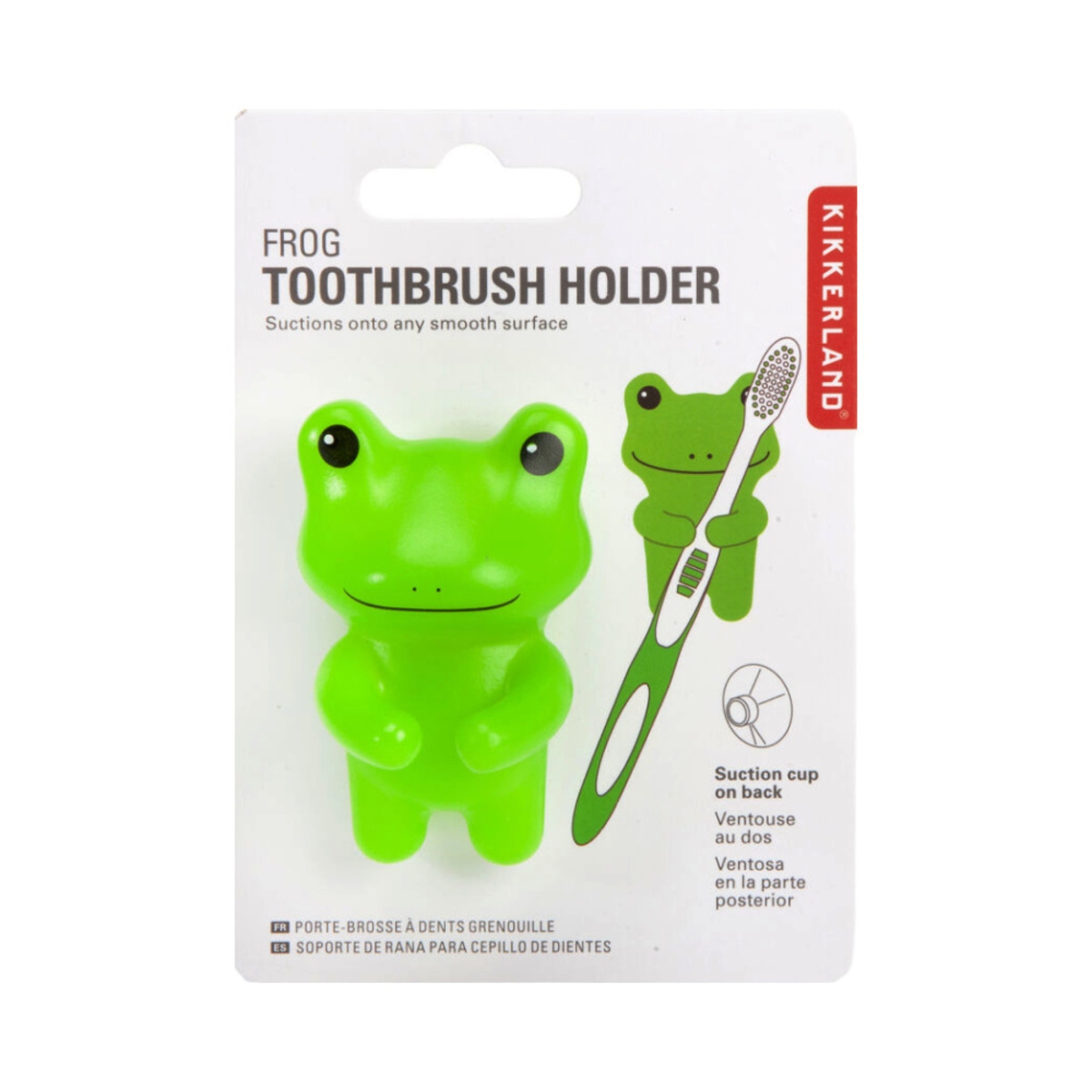Domácí potřeby - Držák na zubní kartáček s přísavkou žába 6,5cm