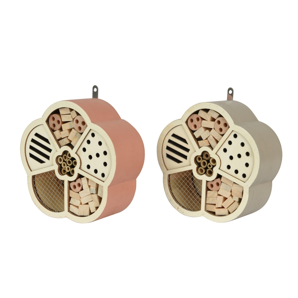 Krmítka, budky, domečky - Dům/hotel pro hmyz dřevěný květ mix 20,5cm