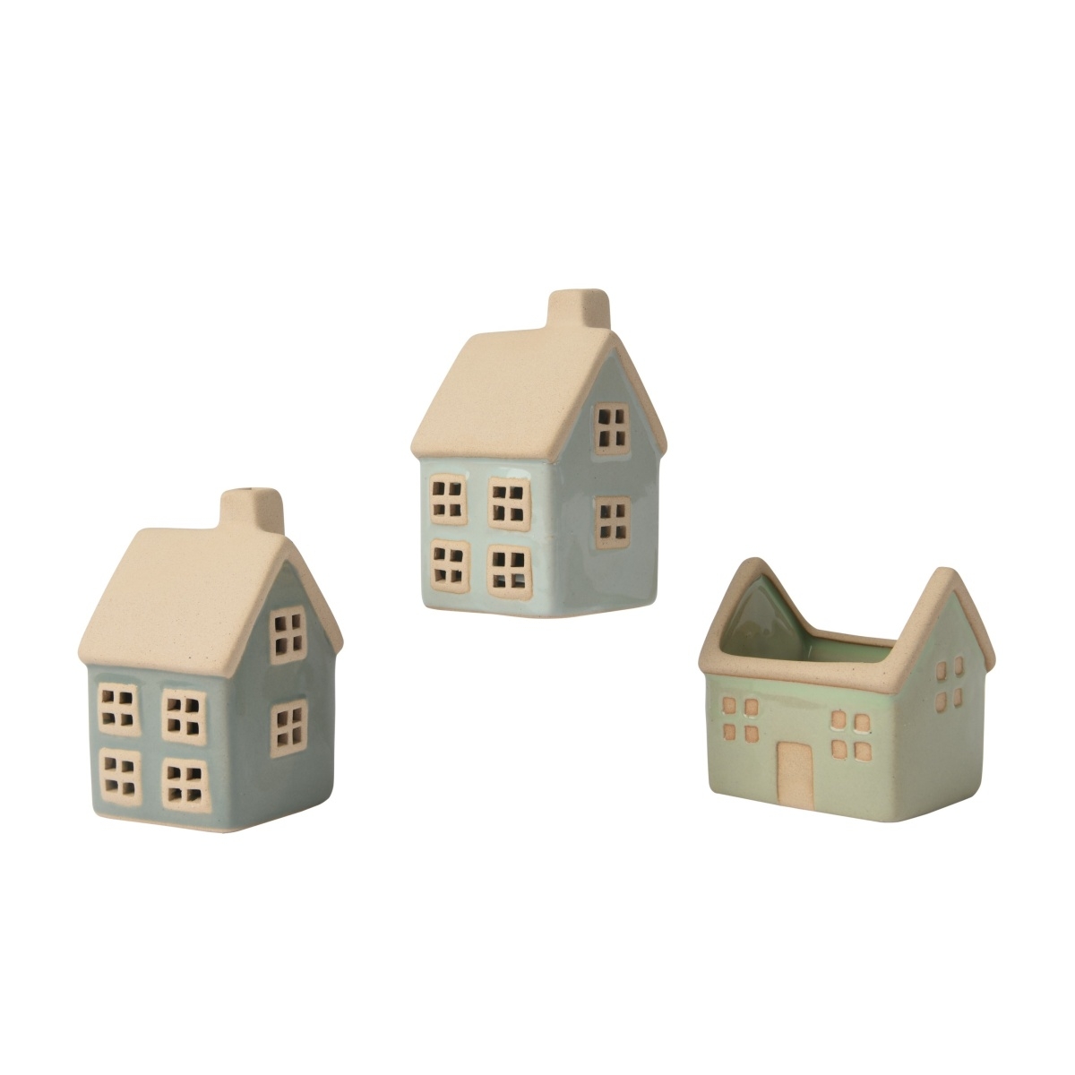 Keramické dekorace - Dům kameninový mix 11cm