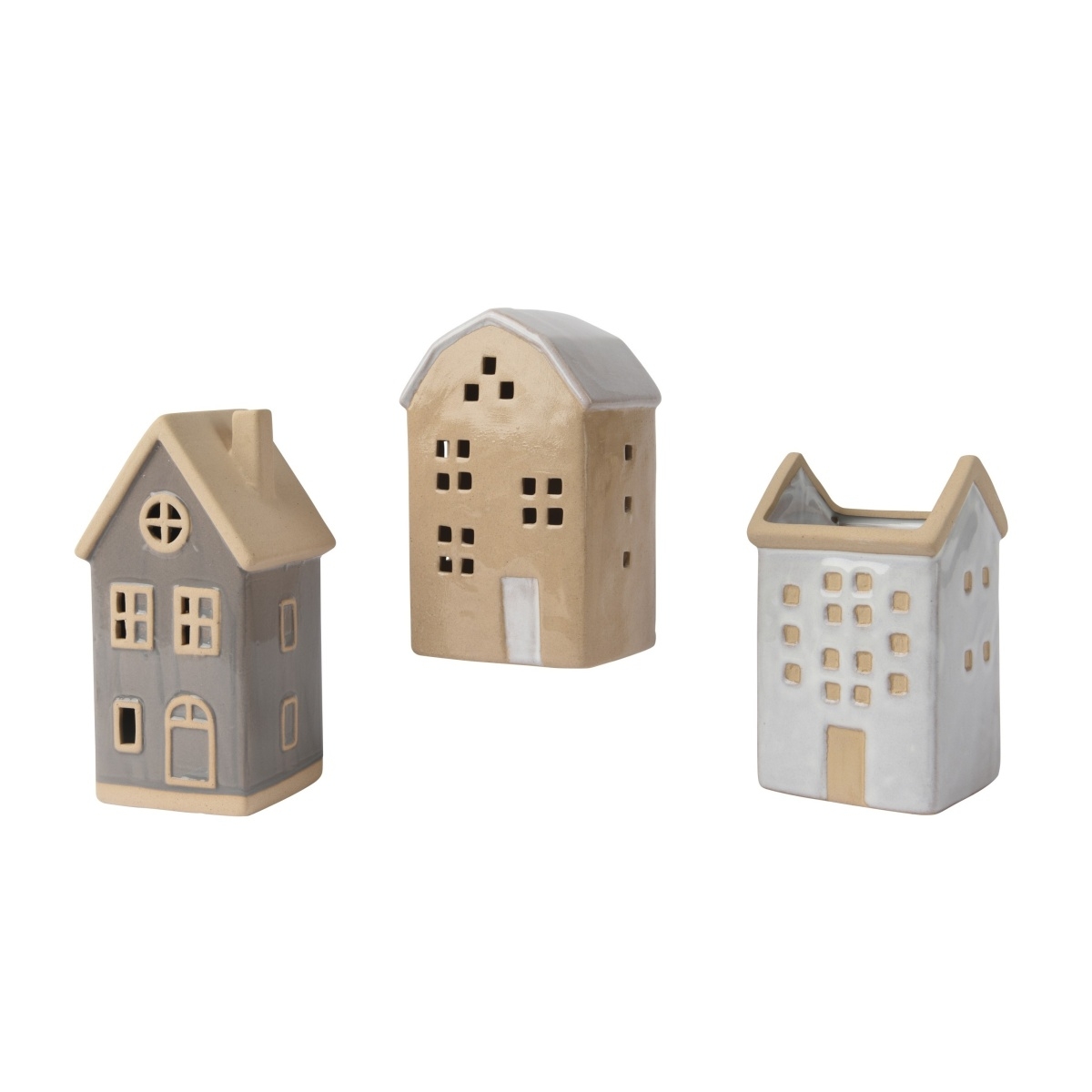 Keramické dekorace - Dům kameninový mix 17,5cm