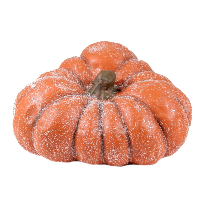Halloween - Dýně keramická plochá oranžová 29cm