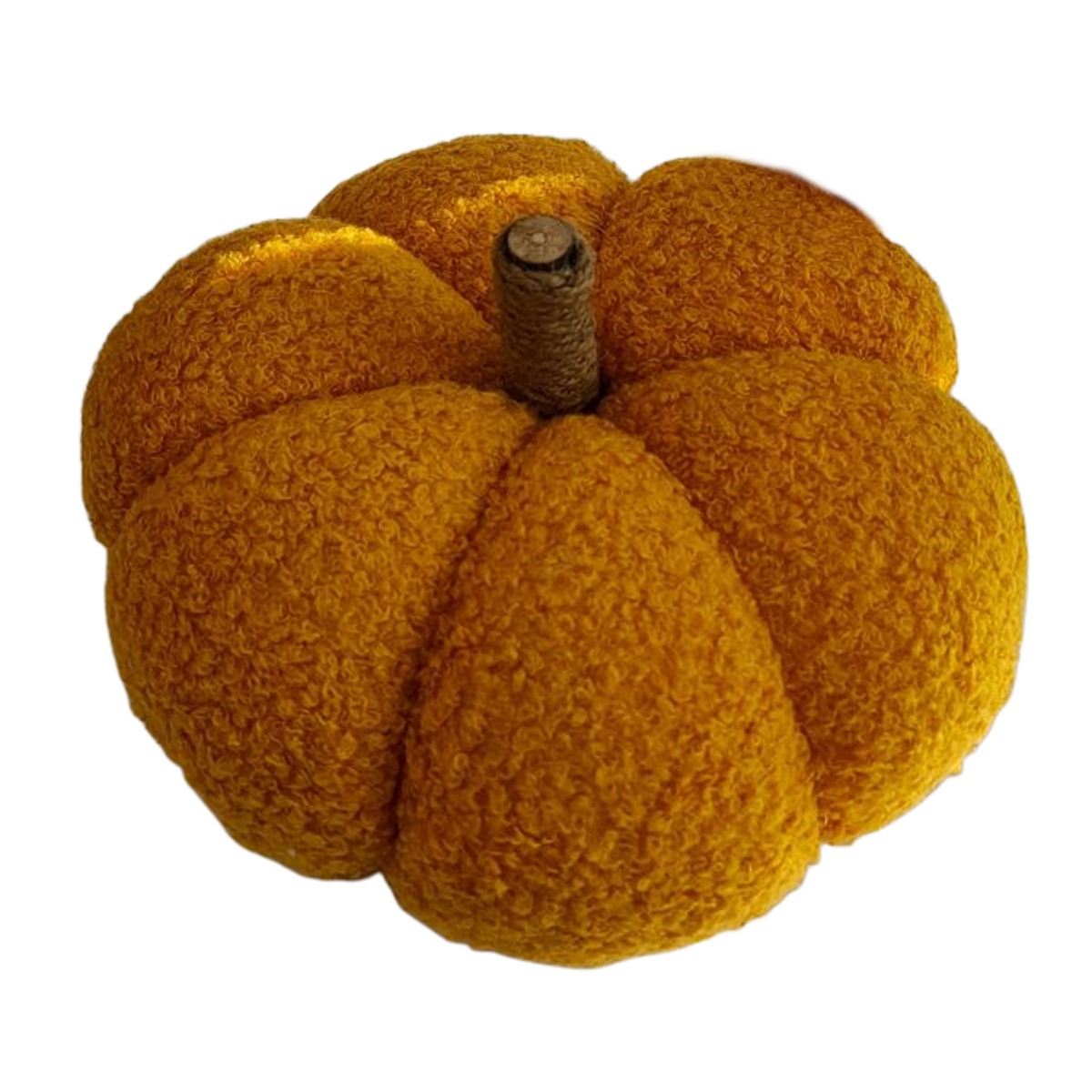 Halloween - Dýně látková žlutá 23cm